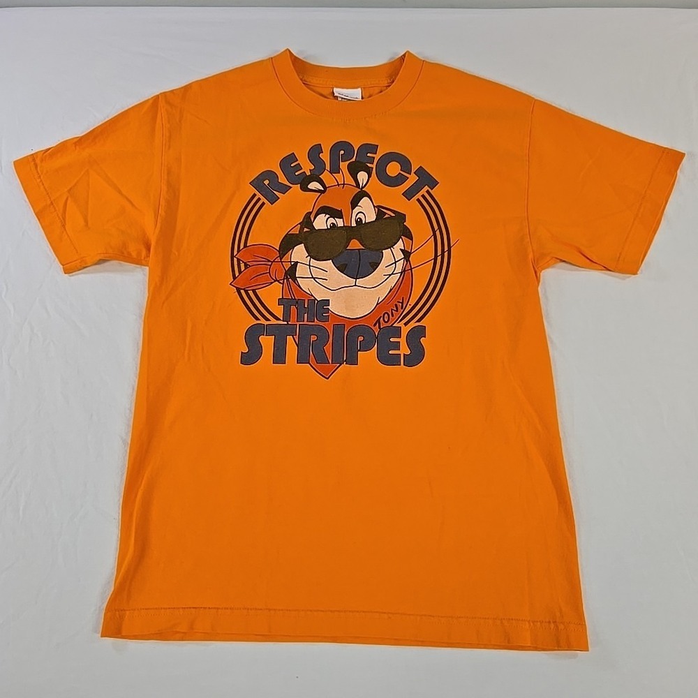 Tony The Tiger Respect The Stripes Kelloggs Tshirt Size Medium Orange